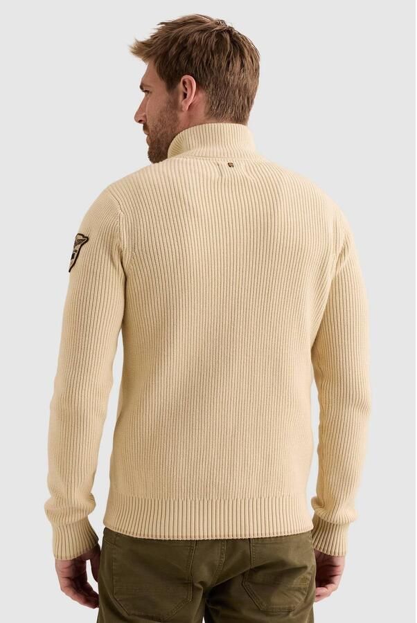 PME LEGEND Heren Truien & Vesten Half Zip Collar Cotton Ecru - Foto 6