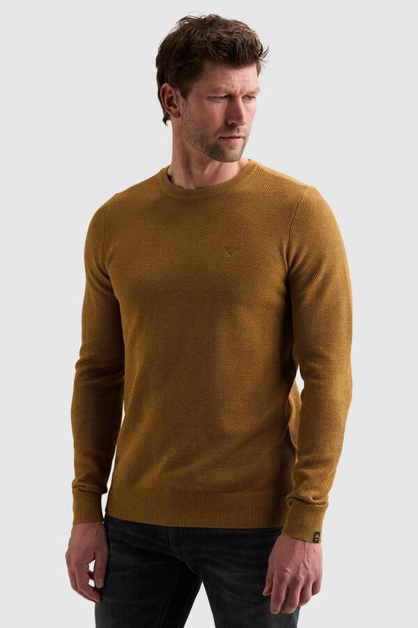 PME Legend regular fit gebreide trui goudbruin - Foto 2