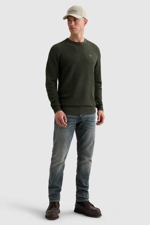 PME Legend regular fit gebreide trui loden green