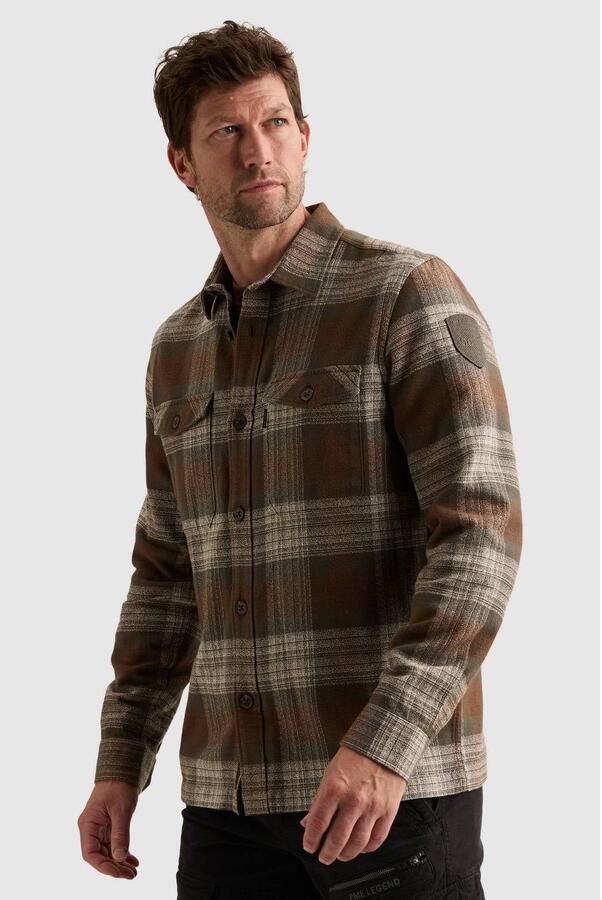 PME LEGEND Overshirt met ruitpatroon en borstzakken - Foto 3