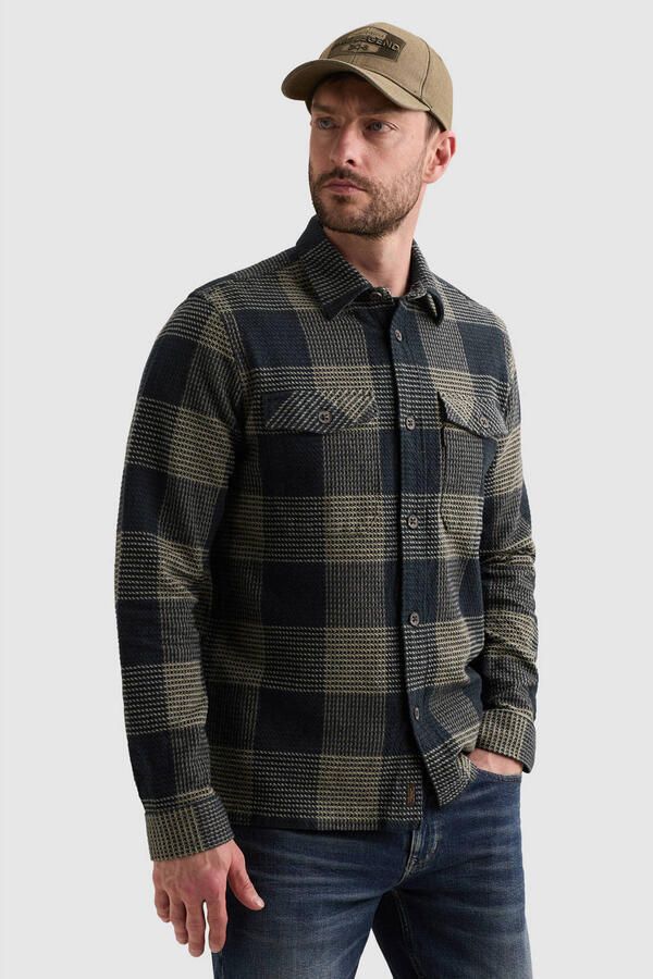 PME LEGEND Overshirt met groot ruitpatroon en borstzakken