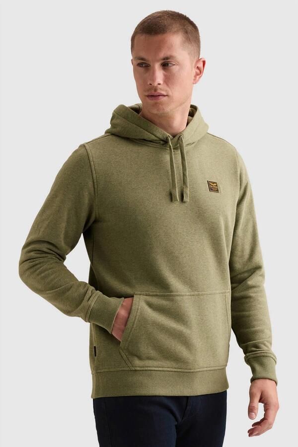 PME LEGEND Hoodie met rubberen badge en kangoeroezak