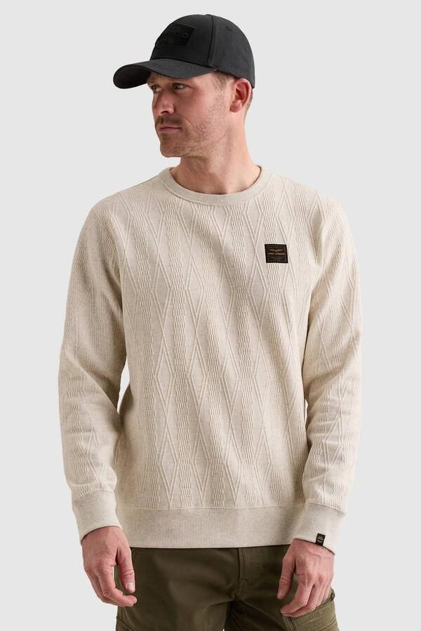 PME LEGEND Sweatshirt met allover jacquardpatroon en badge - Foto 3