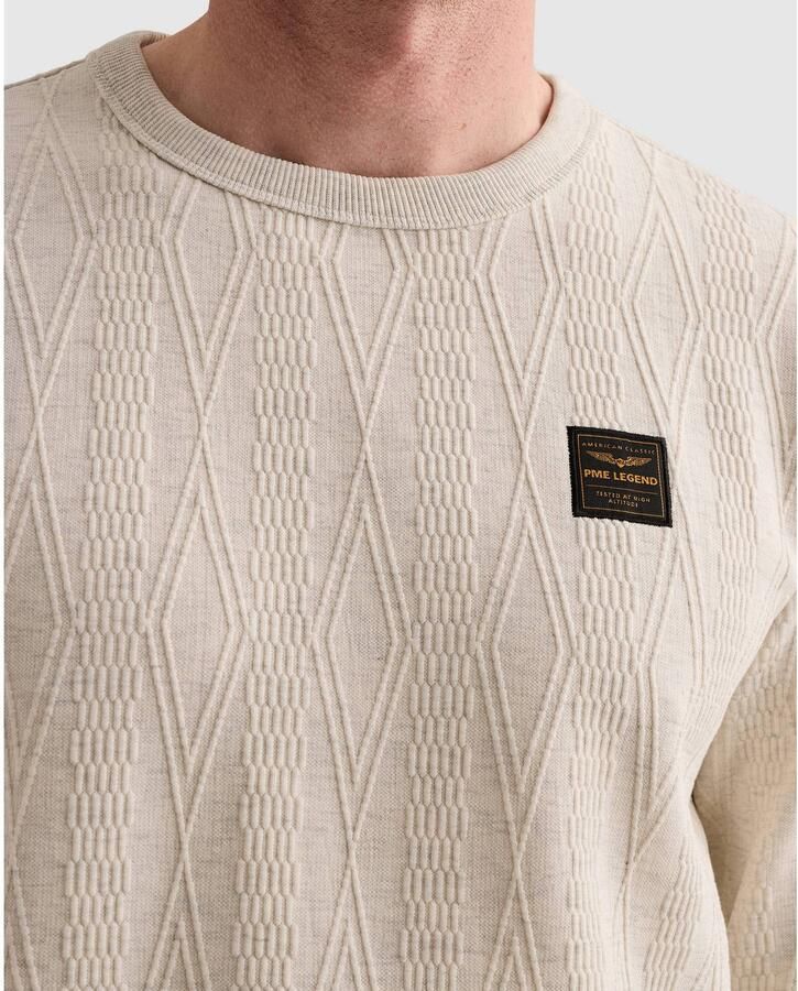 PME LEGEND Sweatshirt met allover jacquardpatroon en badge - Foto 2