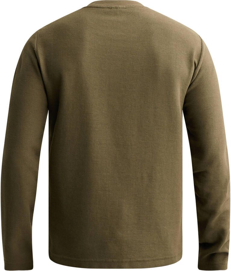 PME Legend regular fit longsleeve met patches donkergroen - Foto 2