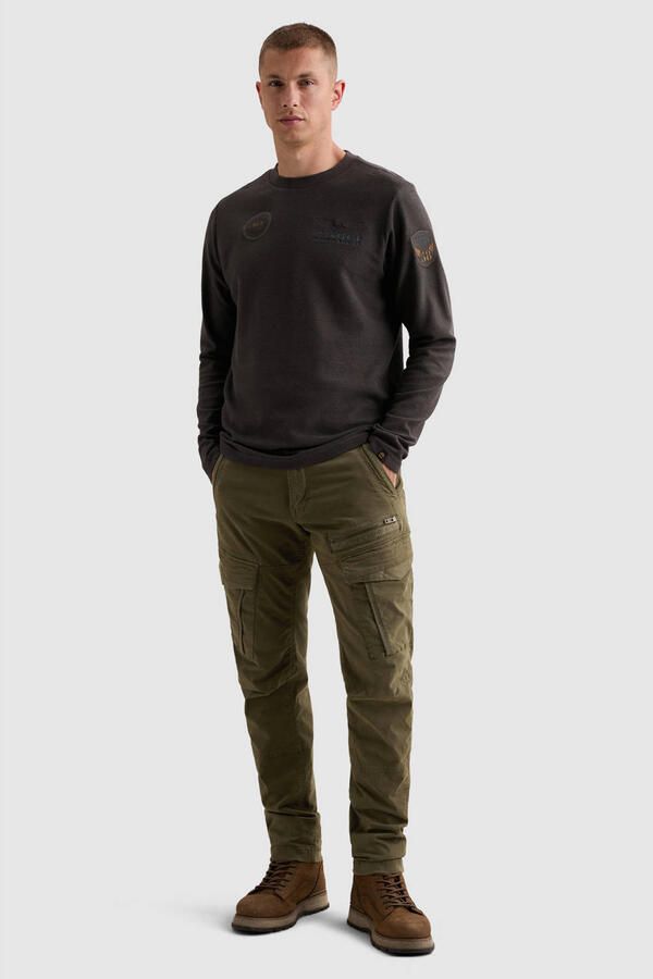 PME Legend regular fit longsleeve met print antraciet - Foto 3