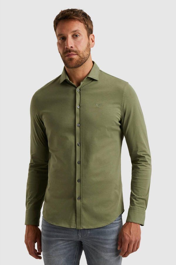 PME Legend Regular fit overhemd groen