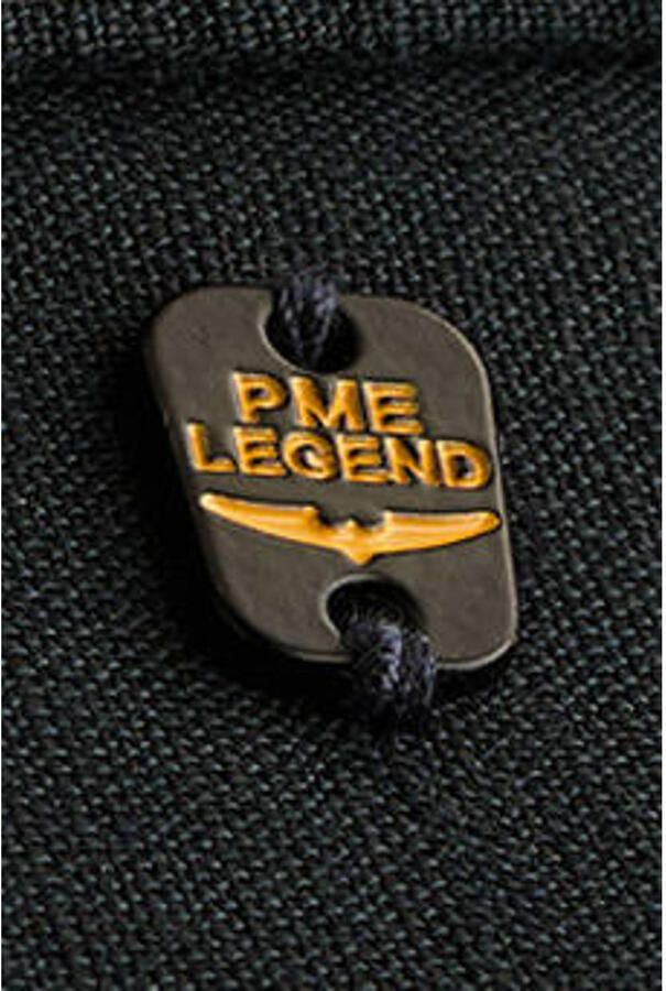 PME Legend regular fit overhemd met linnen antraciet - Foto 3