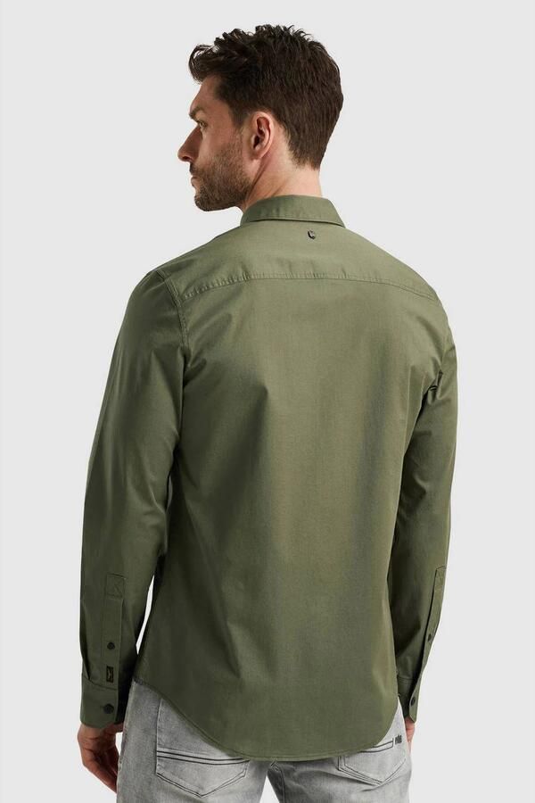 PME Legend regular fit overhemd met logo groen