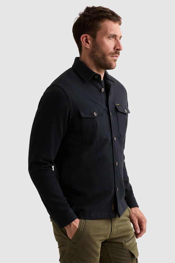 PME LEGEND Heren Overhemden Long Sleeve Shirt Comfort Heavy Twill Donkerblauw - Foto 5