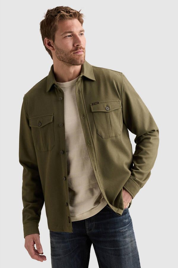 PME LEGEND Heren Overhemden Long Sleeve Shirt Comfort Heavy Twill Khaki - Foto 5