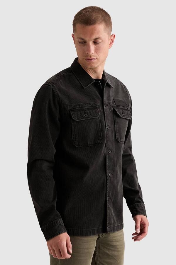 PME LEGEND Overshirt met garment-dye wassing en structuur