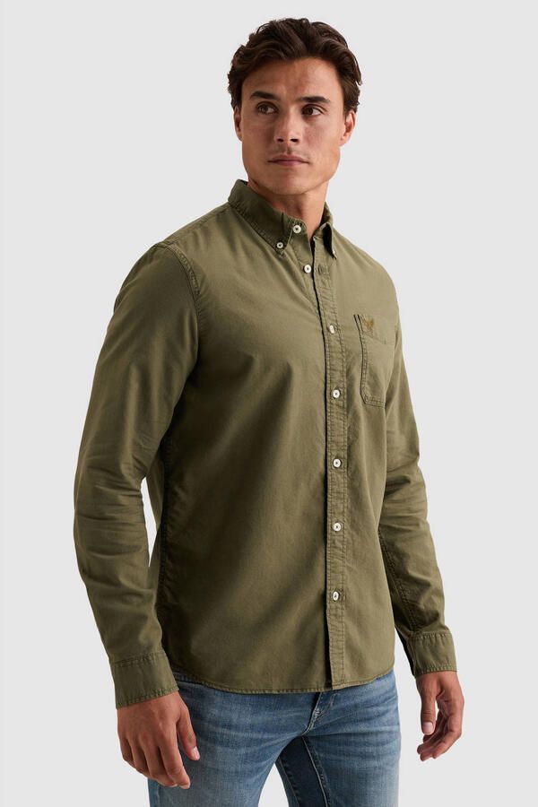 PME LEGEND Oxford overhemd met garment-dye wassing en button-down kraag - Foto 2
