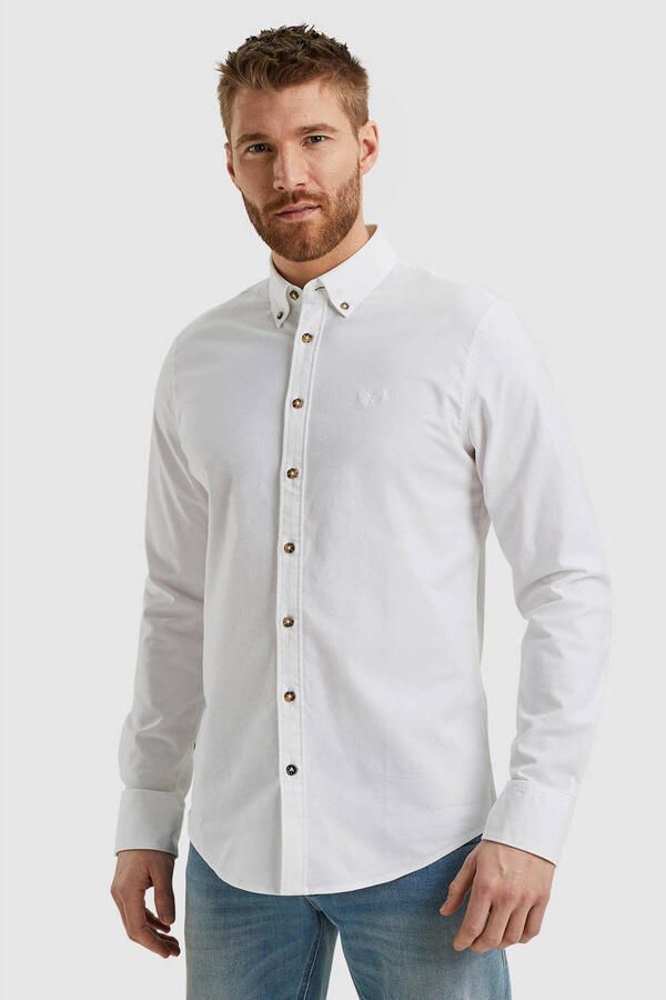 PME Legend regular fit oxford overhemd met logo bright white