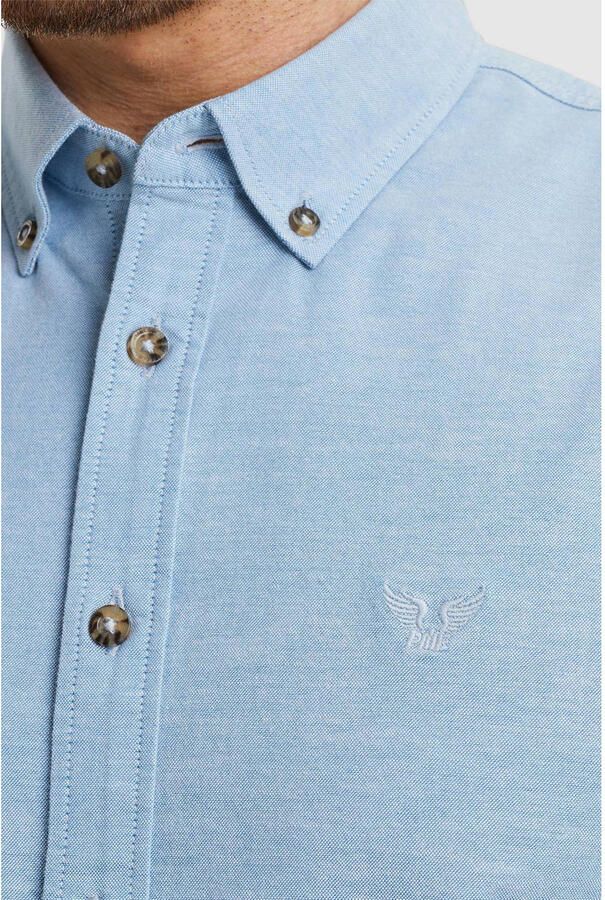 PME Legend regular fit oxford overhemd met logo della robbia blue