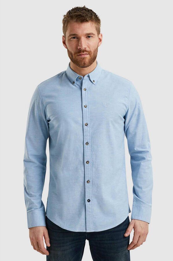 PME Legend regular fit oxford overhemd met logo della robbia blue - Foto 2