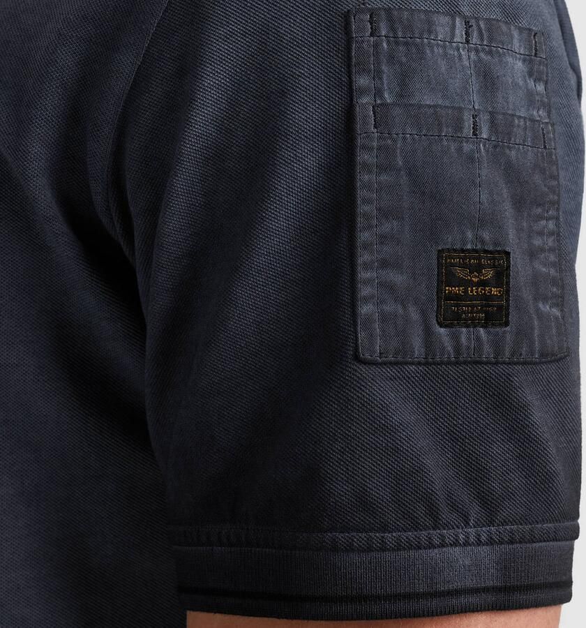 PME Legend regular fit piqué polo donkerblauw - Foto 3