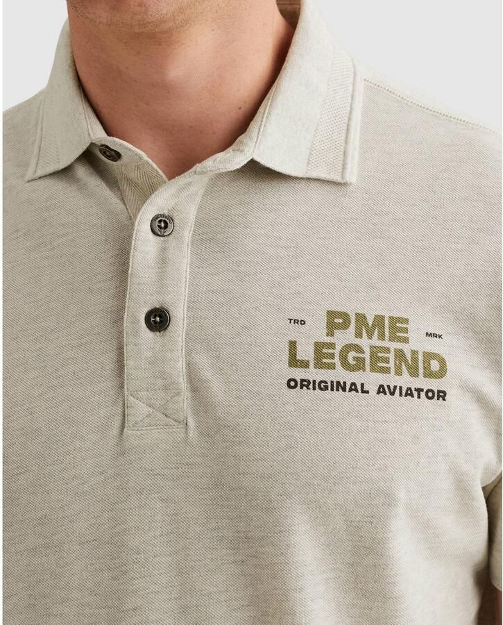 PME LEGEND Polo van 100% katoen met flight pocket