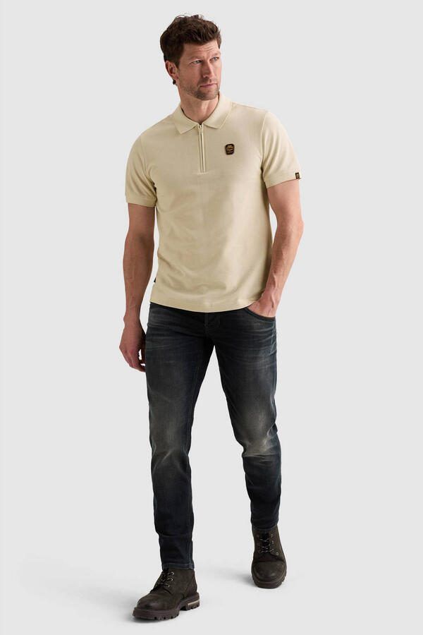 PME LEGEND Polo van piqué met ritssluiting