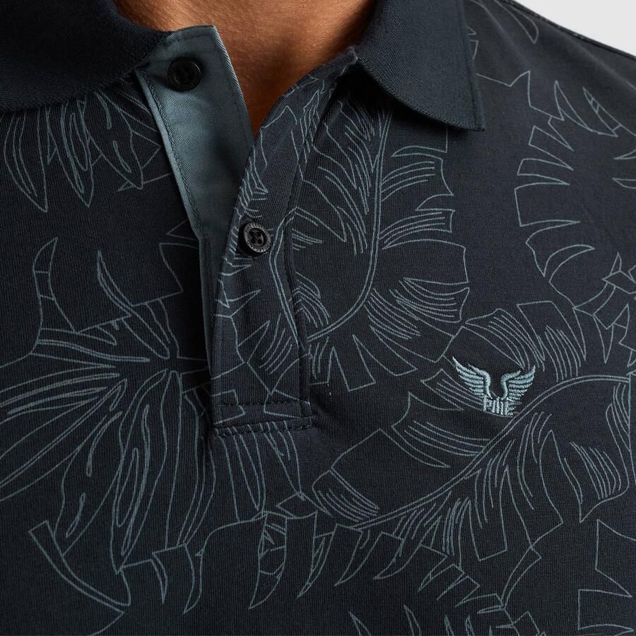 PME Legend regular fit polo met print donkerblauw - Foto 2