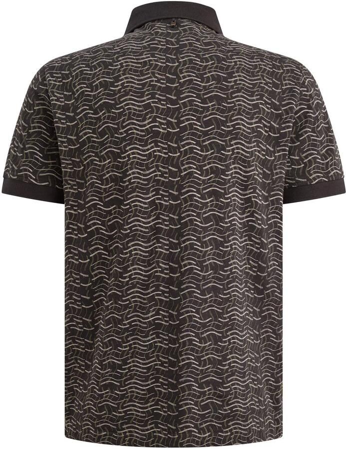 PME Legend regular fit polo met print donkerbruin