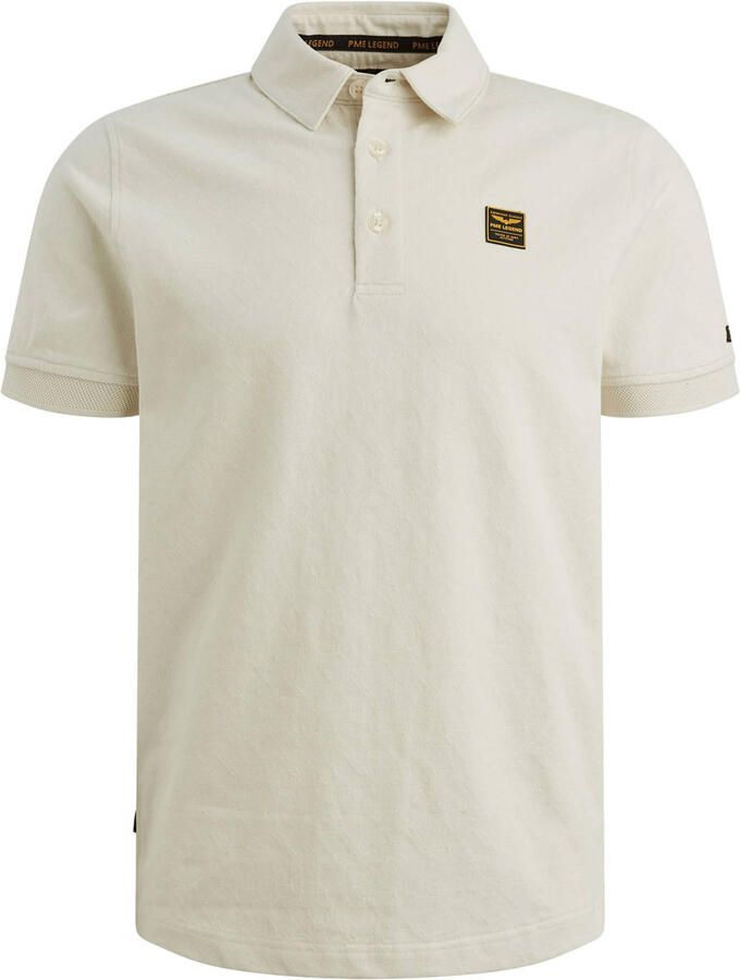 PME Legend regular fit polo met print ecru