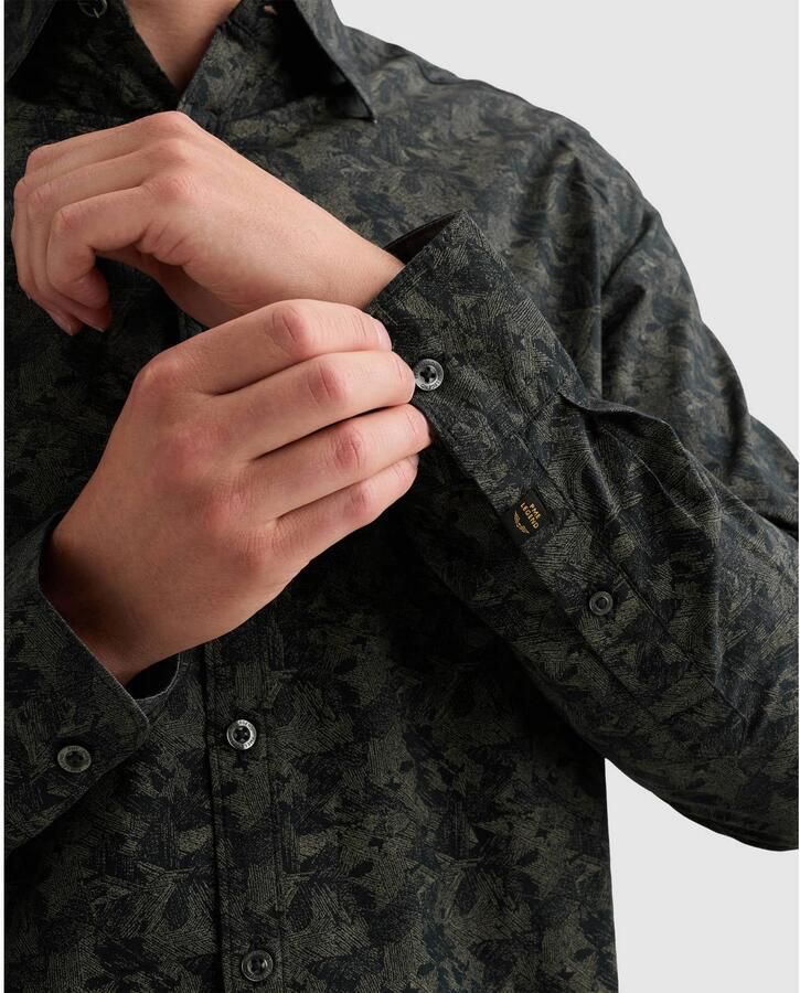 PME Legend regular fit poplin casual overhemd met print salute - Foto 2