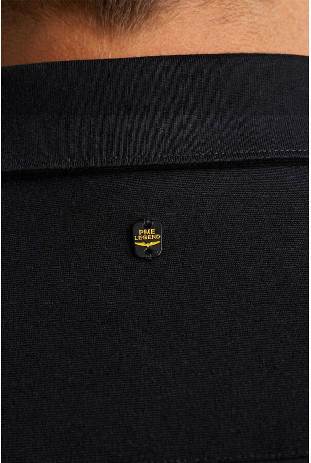 PME Legend regular fit satin jersey overhemd met logo zwart