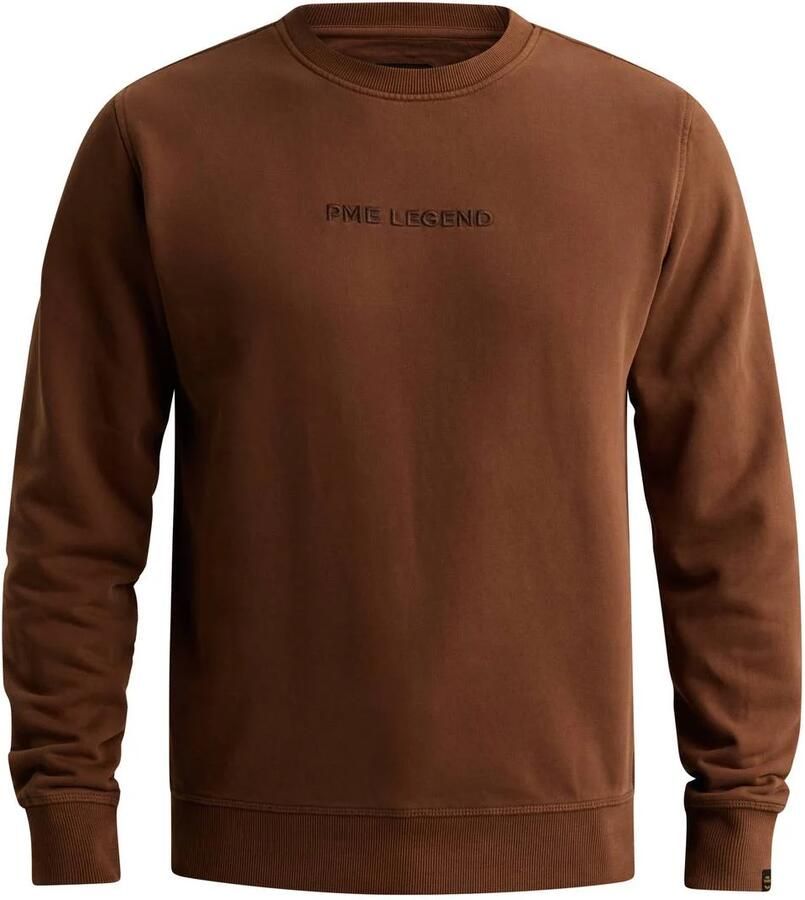 PME LEGEND Sweatshirt met garment-dye wassing en logo op de borst - Foto 2