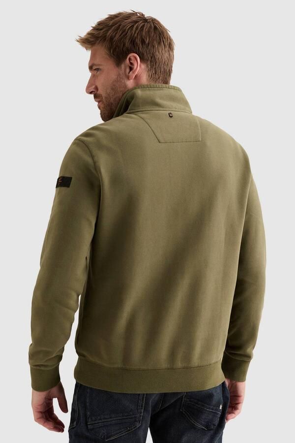 PME LEGEND Heren Truien & Vesten Half Zip Collar Peached Fleece Gd Khaki - Foto 6