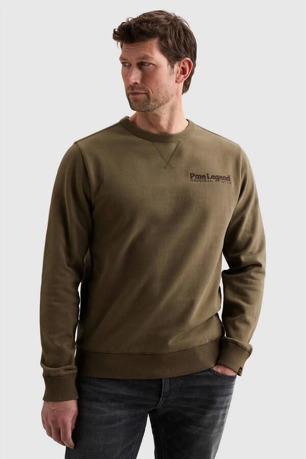 PME Legend regular fit sweater met backprint kalamata