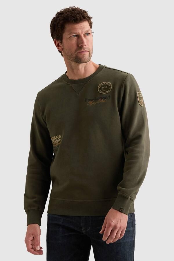 PME LEGEND Sweatshirt met garment-dye wassing en artworks