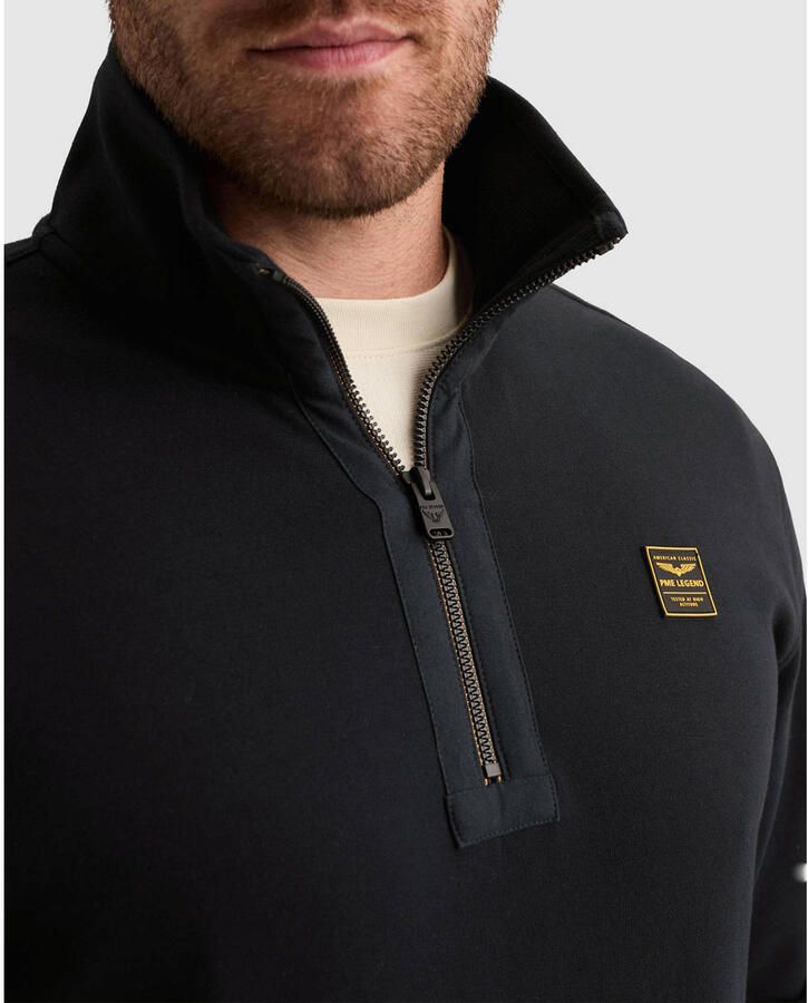 PME LEGEND Heren Truien & Vesten Half Zip Collar Interlock Jersey Donkerblauw - Foto 6