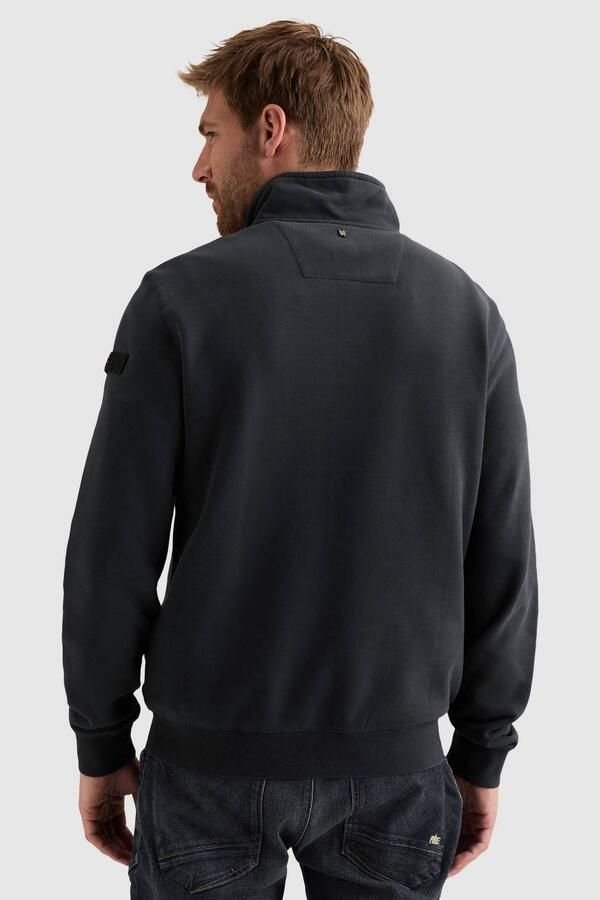PME LEGEND Sweatshirt met halve rits en garment-dye wassing - Foto 2