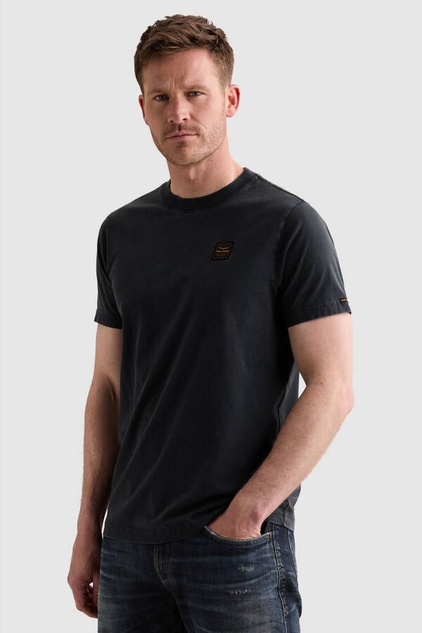 PME LEGEND T-shirt met garment-dye wassing en label