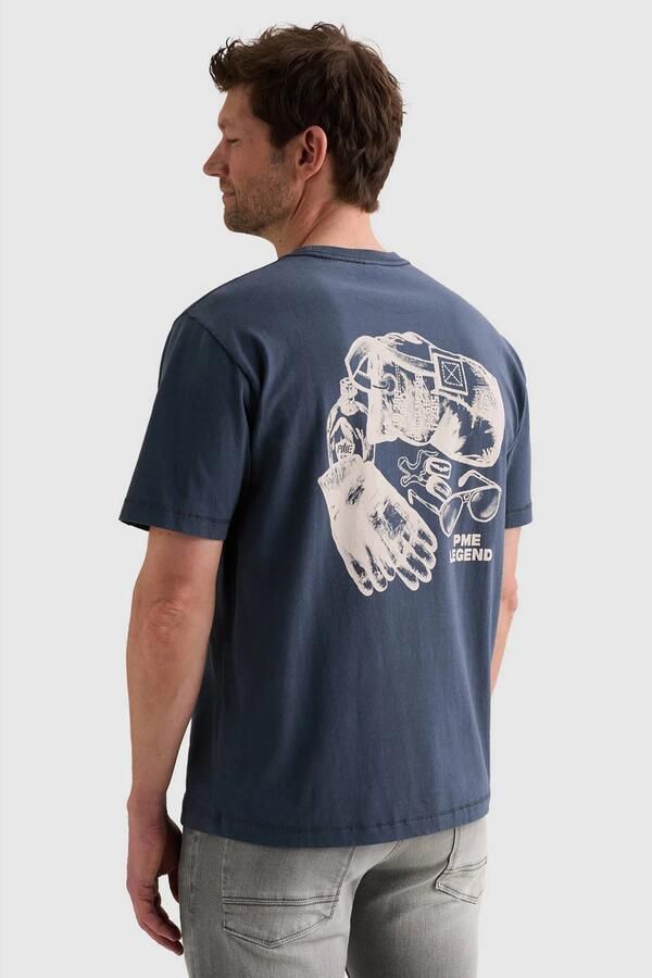 PME LEGEND T-shirt van jersey met klein artwork op de borst