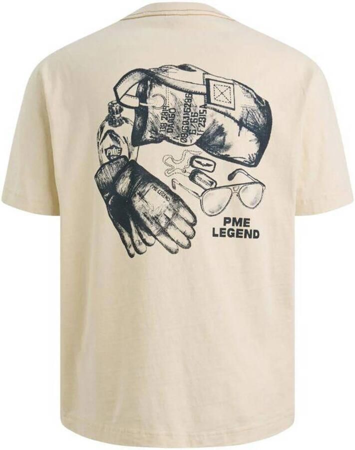 PME LEGEND T-shirt van jersey met klein artwork op de borst - Foto 2