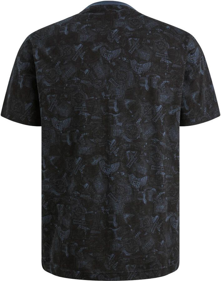 PME LEGEND T-shirt van slub jersey met subtiel allover print - Foto 2