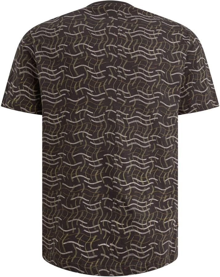 PME LEGEND T-shirt van slub jersey met allover print en badge