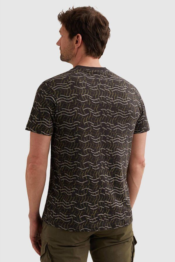 PME LEGEND T-shirt van slub jersey met allover print en badge - Foto 2