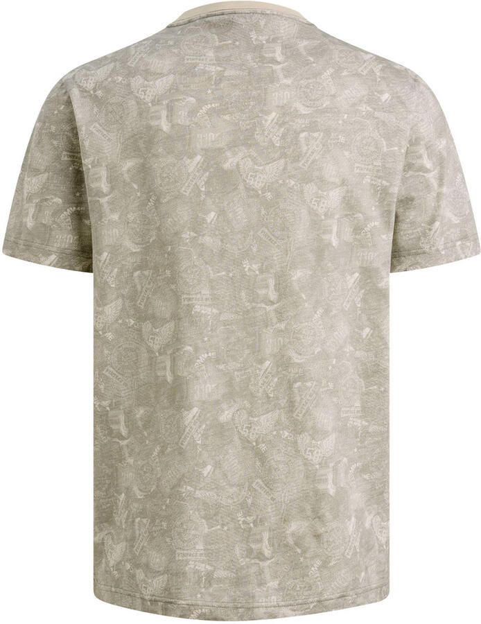 PME LEGEND T-shirt van slub jersey met subtiel allover print - Foto 2