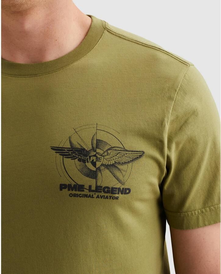 PME LEGEND T-shirt van jersey met klein artwork op de borst - Foto 2