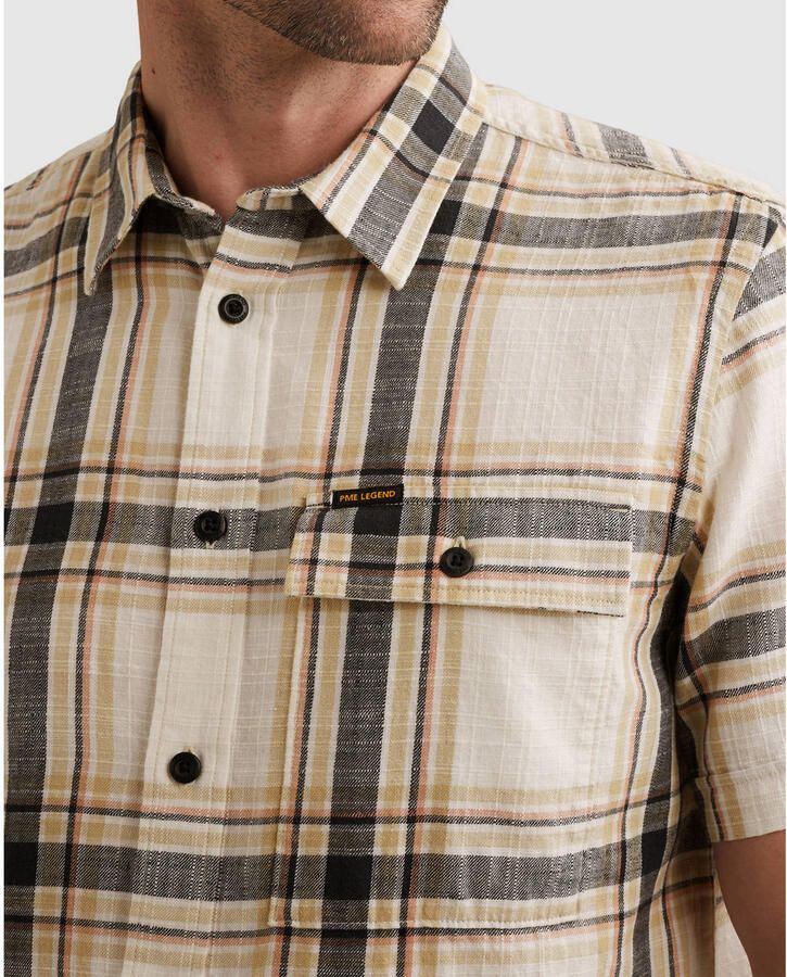PME Legend regular geruit casual overhemd beige - Foto 2