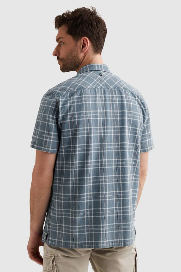 PME Legend regular geruit casual overhemd blauw - Foto 2