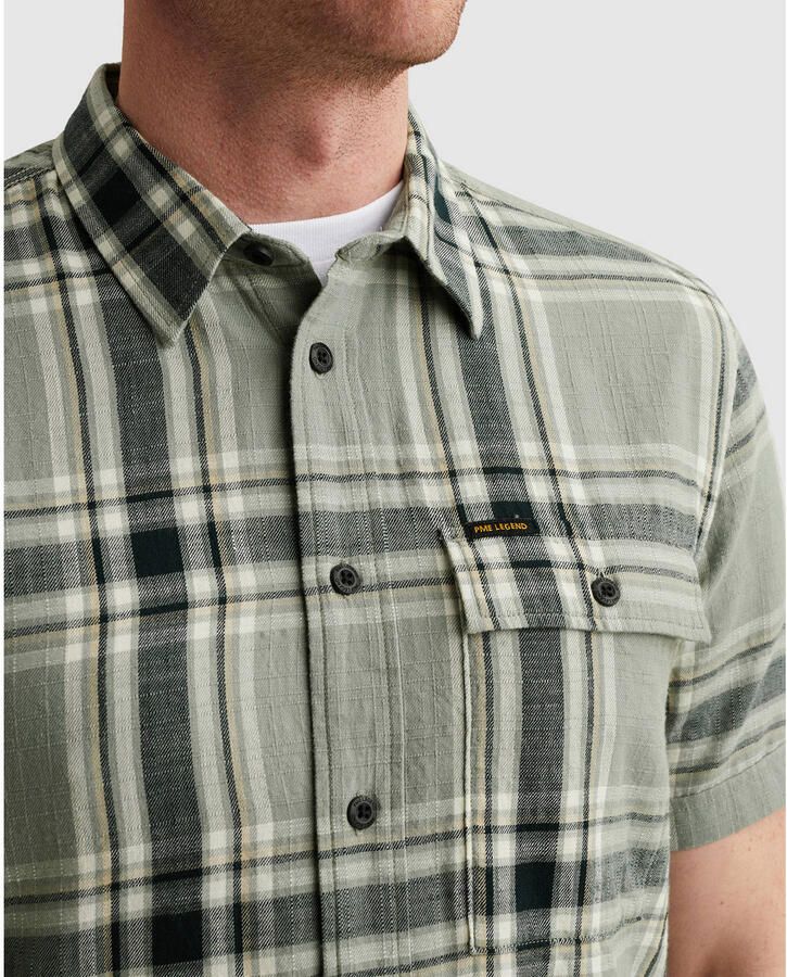 PME Legend regular geruit casual overhemd groen - Foto 2