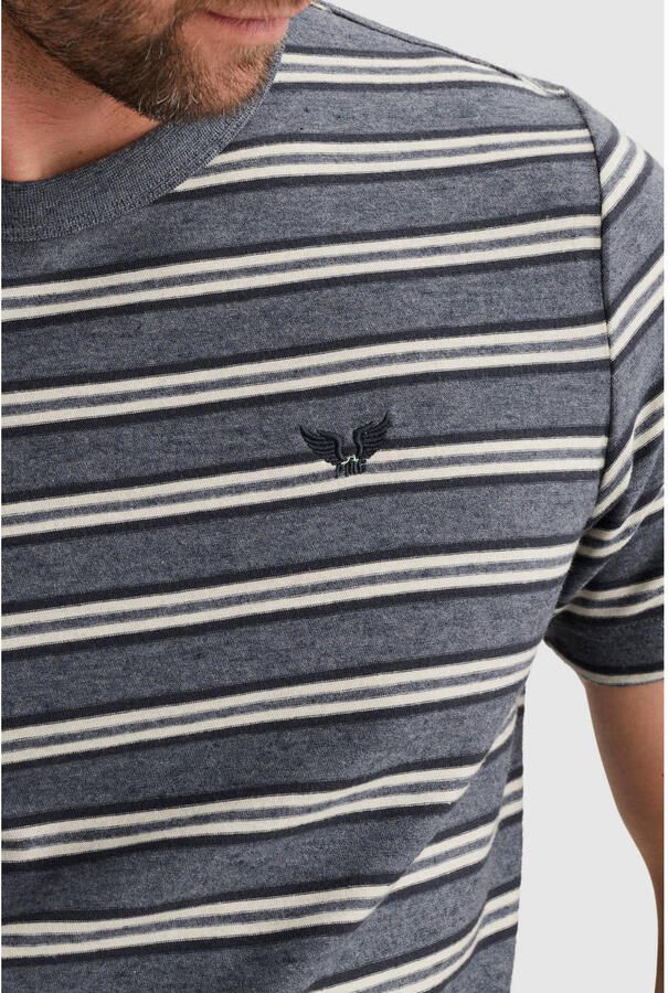 PME Legend regular gestreepte T-shirt blauw - Foto 2