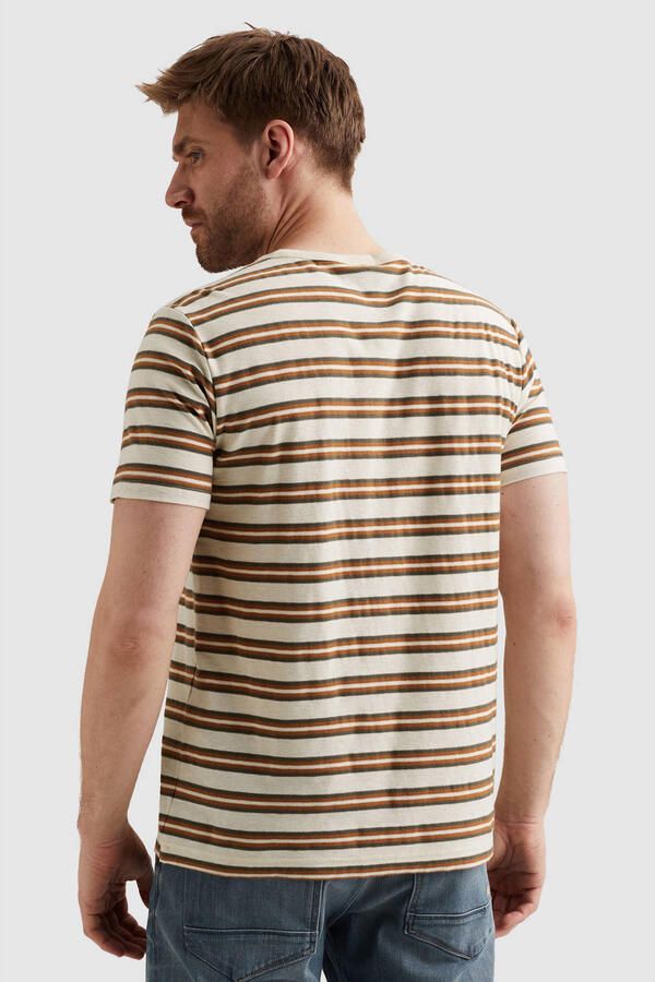 PME Legend regular gestreepte T-shirt ecru - Foto 2