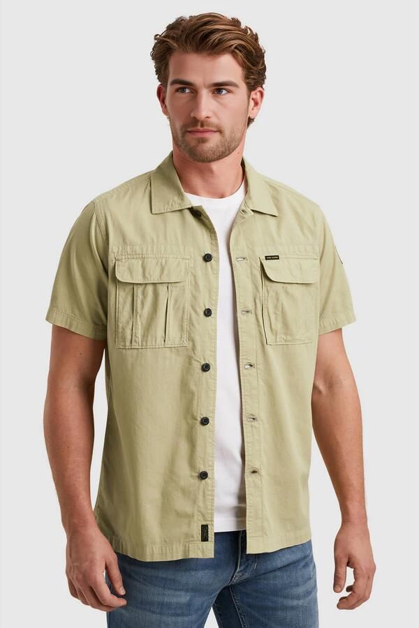 PME Legend Short Sleeve Overhemd Bedford Groen