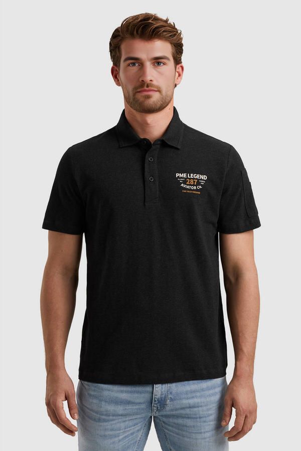 PME Legend regular polo antraciet - Foto 3