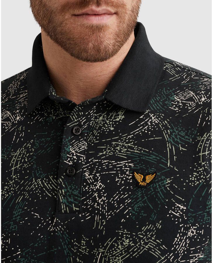 PME LEGEND Polo van jersey met allover print